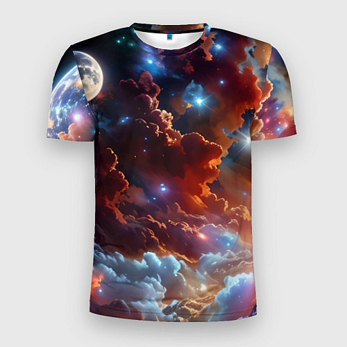 Мужская спорт-футболка Космические звезды / 3D-принт – фото 1