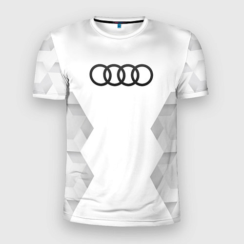 Мужская спорт-футболка Audi white poly / 3D-принт – фото 1