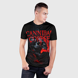 Футболка спортивная мужская Cannibal Corpse кровавый череп, цвет: 3D-принт — фото 2