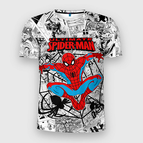 Мужская спорт-футболка Человек паук комиксы / 3D-принт – фото 1