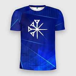 Мужская спорт-футболка Nightwish blue poly