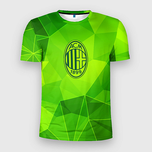 Мужская спорт-футболка AC Milan green poly / 3D-принт – фото 1