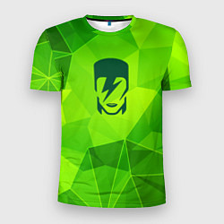 Футболка спортивная мужская David Bowie green poly, цвет: 3D-принт