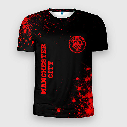 Мужская спорт-футболка Manchester City - red gradient вертикально / 3D-принт – фото 1