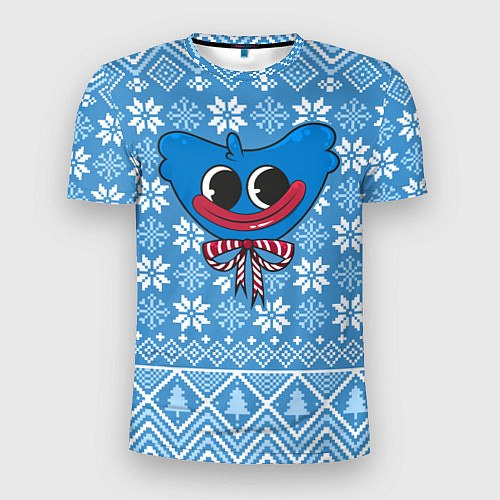 Мужская спорт-футболка Huggy Wuggy миленький новогодний свитер ugly / 3D-принт – фото 1