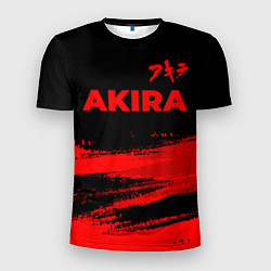 Мужская спорт-футболка Akira - red gradient посередине