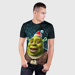 Футболка спортивная мужская New years Shrek, цвет: 3D-принт — фото 2