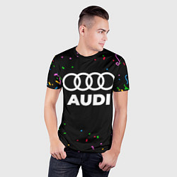 Футболка спортивная мужская Audi конфети, цвет: 3D-принт — фото 2