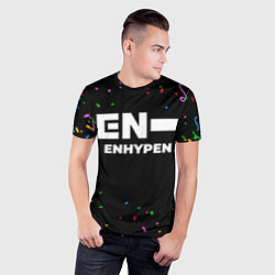 Футболка спортивная мужская Enhypen конфети, цвет: 3D-принт — фото 2