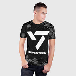 Футболка спортивная мужская Снежный Seventeen, цвет: 3D-принт — фото 2