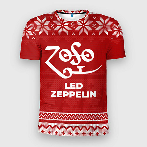 Мужская спорт-футболка Новогодний Led Zeppelin / 3D-принт – фото 1