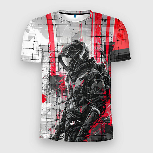 Мужская спорт-футболка Футуристичный андроид-путешественник / 3D-принт – фото 1