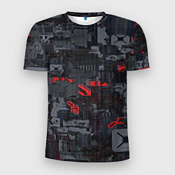 Футболка спортивная мужская Микроплата, цвет: 3D-принт