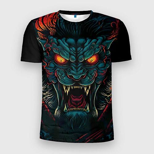 Мужская спорт-футболка Демон химера / 3D-принт – фото 1