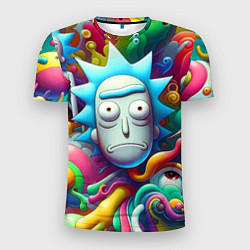 Мужская спорт-футболка Рик Санчес - граффити