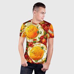 Футболка спортивная мужская Яичница-глазунья, цвет: 3D-принт — фото 2