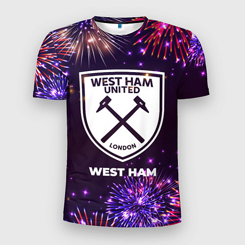Мужская спорт-футболка Праздничный West Ham / 3D-принт – фото 1