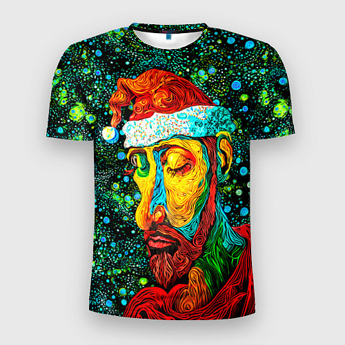 Мужская спорт-футболка Ded Moroz: pop-art-brut-nouveau pointillism / 3D-принт – фото 1