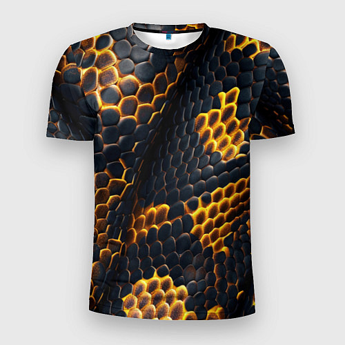 Мужская спорт-футболка Текстура змеи / 3D-принт – фото 1