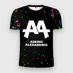 Футболка спортивная мужская Asking Alexandria конфети, цвет: 3D-принт