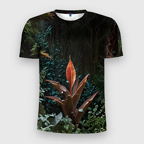 Мужская спорт-футболка Объемные растения / 3D-принт – фото 1