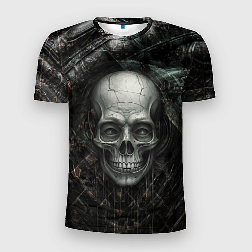 Мужская спорт-футболка Череп с хорошим настроением / 3D-принт – фото 1