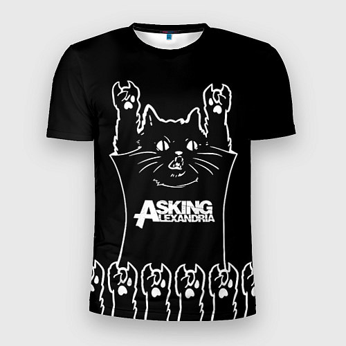 Мужская спорт-футболка Asking Alexandria - кот рок / 3D-принт – фото 1