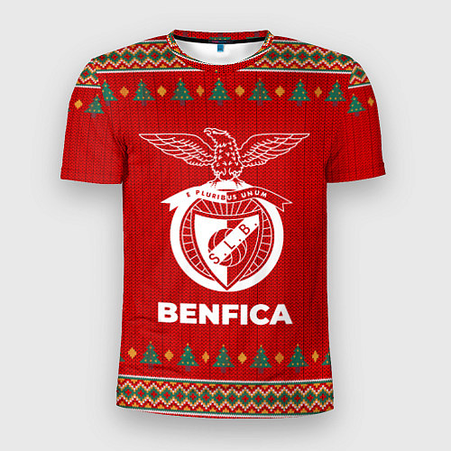 Мужская спорт-футболка Benfica new year / 3D-принт – фото 1