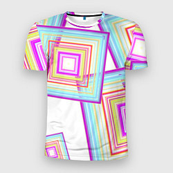 Футболка спортивная мужская Абстрактные квадраты, цвет: 3D-принт