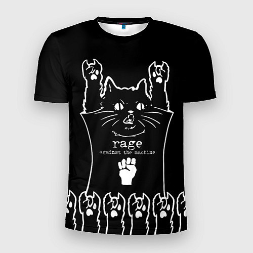 Мужская спорт-футболка Rage Against the Machine: cat rock / 3D-принт – фото 1
