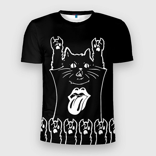 Мужская спорт-футболка Rolling Stones: cat rock / 3D-принт – фото 1
