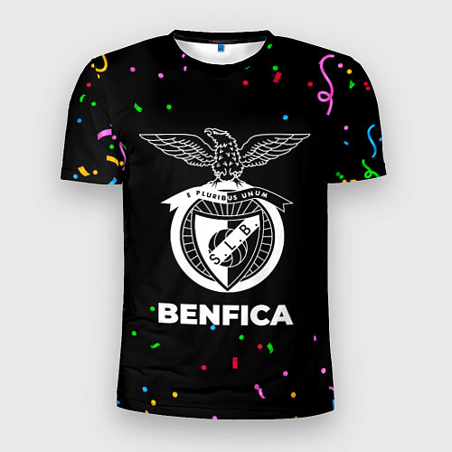 Мужская спорт-футболка Benfica конфети / 3D-принт – фото 1