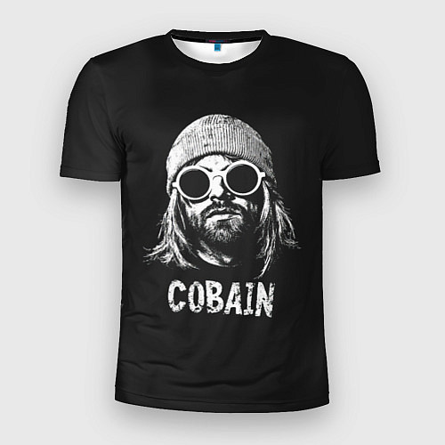 Мужская спорт-футболка Курт Кобейн в темных очках / 3D-принт – фото 1