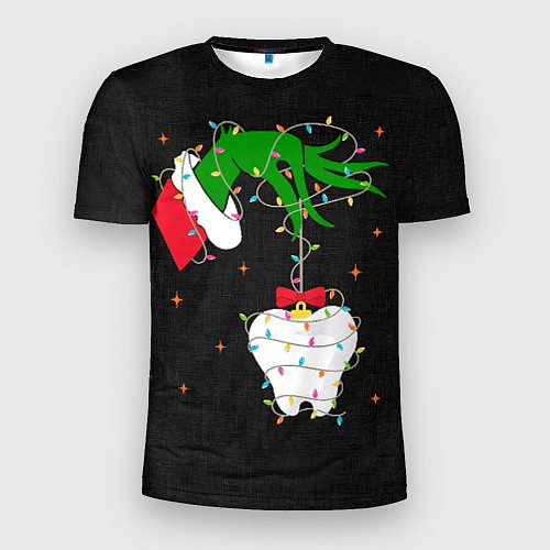 Мужская спорт-футболка Гринч похищает у зубной феи / 3D-принт – фото 1