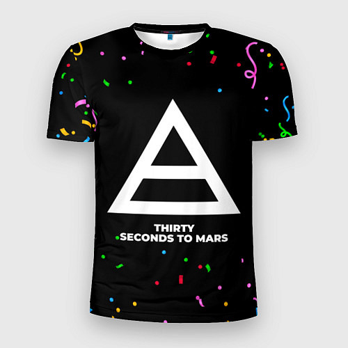 Мужская спорт-футболка Thirty Seconds to Mars конфети / 3D-принт – фото 1