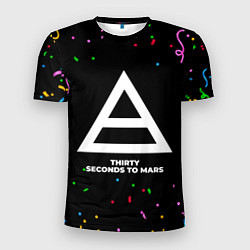 Мужская спорт-футболка Thirty Seconds to Mars конфети