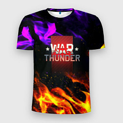 Футболка спортивная мужская Warthunder neon flame, цвет: 3D-принт