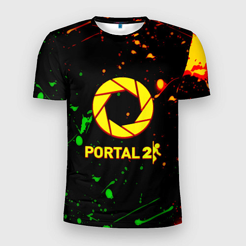 Мужская спорт-футболка Portal кислотные краски / 3D-принт – фото 1