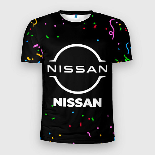 Мужская спорт-футболка Nissan конфети / 3D-принт – фото 1