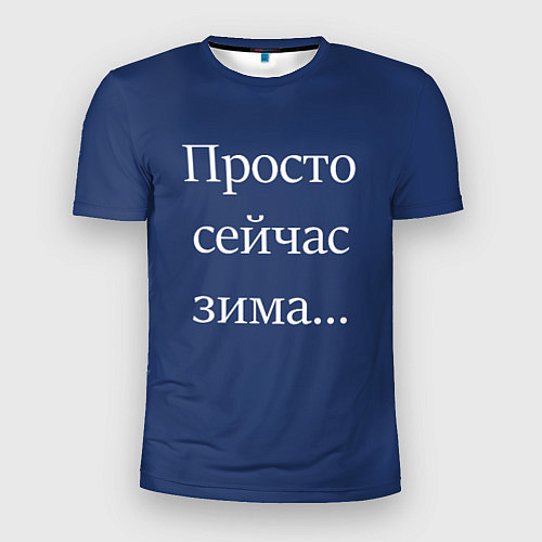 Мужская спорт-футболка Просто сейчас зима / 3D-принт – фото 1