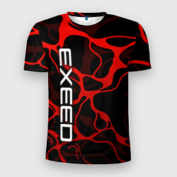 Футболка спортивная мужская Exeed - red liquid, цвет: 3D-принт