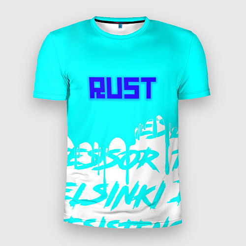 Мужская спорт-футболка Rust надписи краски / 3D-принт – фото 1