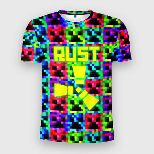 Мужская спорт-футболка Minecraft x rust / 3D-принт – фото 1