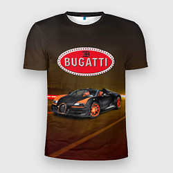 Футболка спортивная мужская Bugatti on the night route, цвет: 3D-принт