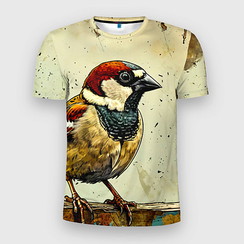 Мужская спорт-футболка Воробушек / 3D-принт – фото 1