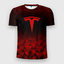 Мужская спорт-футболка Tesla red poly