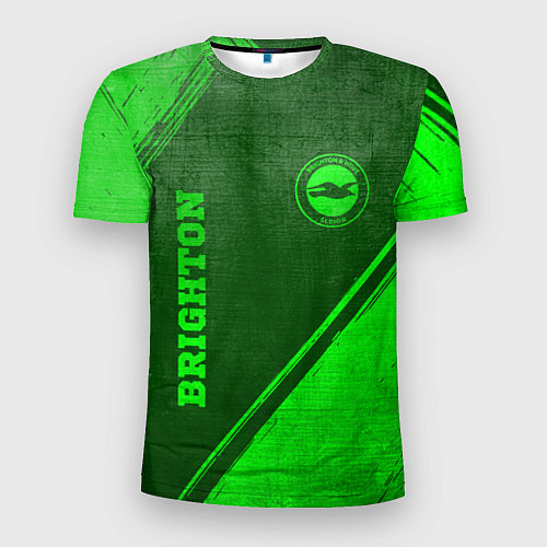 Мужская спорт-футболка Brighton - green gradient вертикально / 3D-принт – фото 1