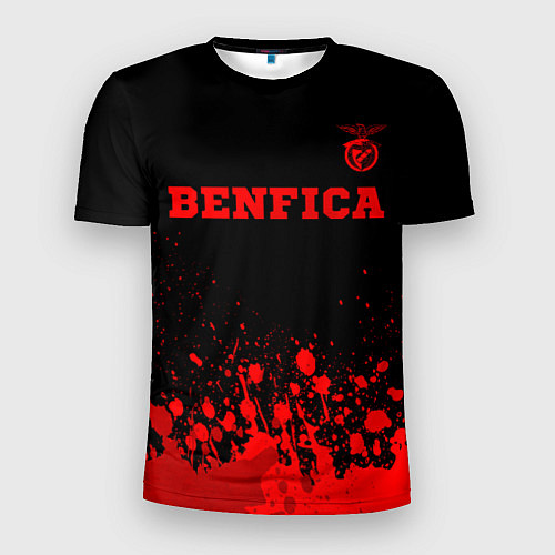 Мужская спорт-футболка Benfica - red gradient посередине / 3D-принт – фото 1