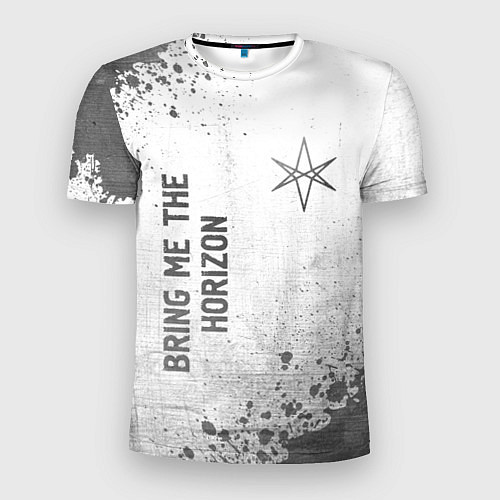 Мужская спорт-футболка Bring Me the Horizon - white gradient вертикально / 3D-принт – фото 1