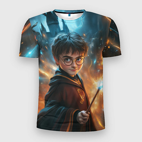 Мужская спорт-футболка Гарри Поттер с волшебной палочкой / 3D-принт – фото 1